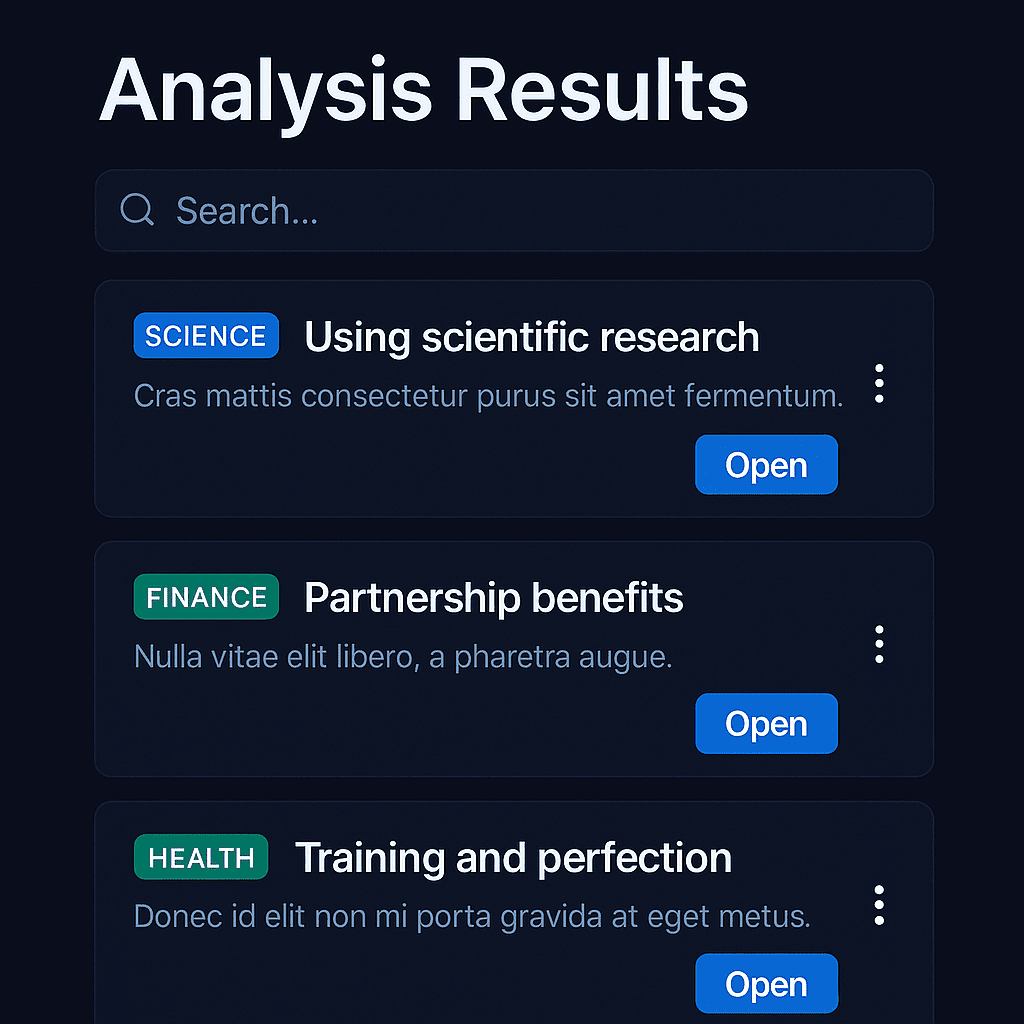 Результаты анализа